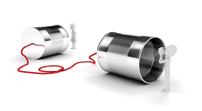 Picture of two people talking about burglary