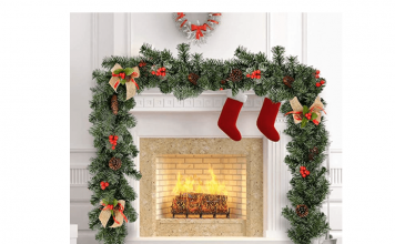 Bows, Berries and Pine Cone Christmas Garland
