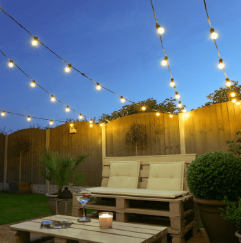 Festive Lights ConnectPro Outdoor Festoons 45m - Clear Bulbs - With Plug