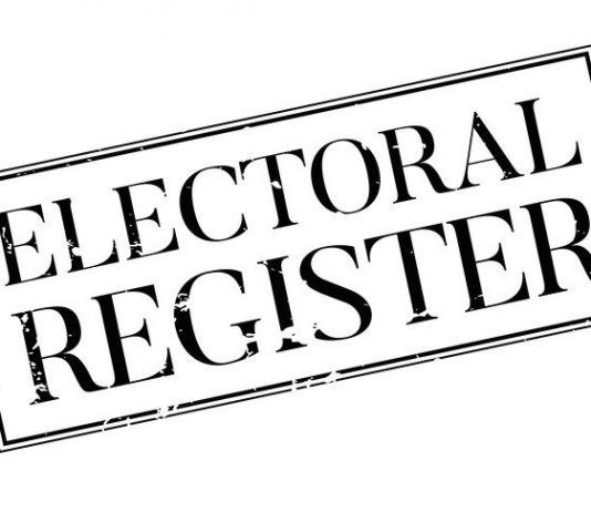 Canstock Image of the words Electoral Register