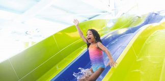 Image of a child at Haven Holidays on a waterslide
